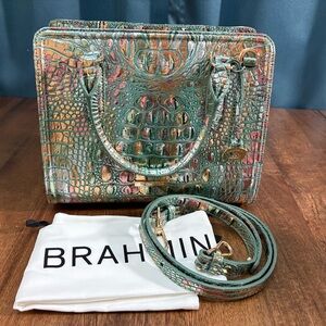 **SOLD**Brahmin Cami Soulful Melbourne Satchel**Stunning w/metallic accents
